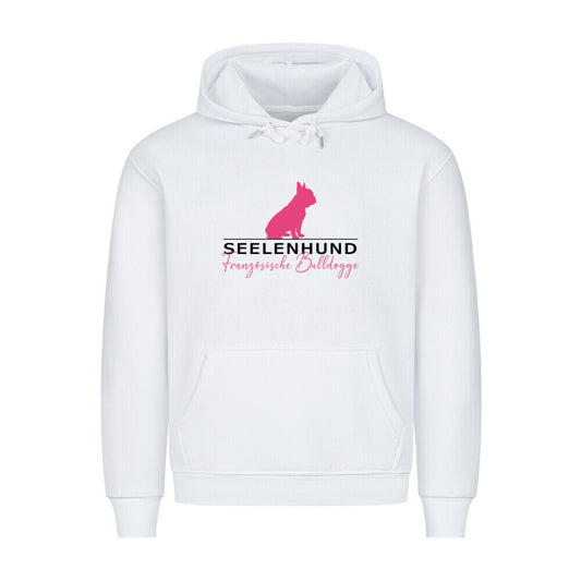 Premium Hoodie "Frenchie - Seelenhund" Weiß – hunde-shirt.de