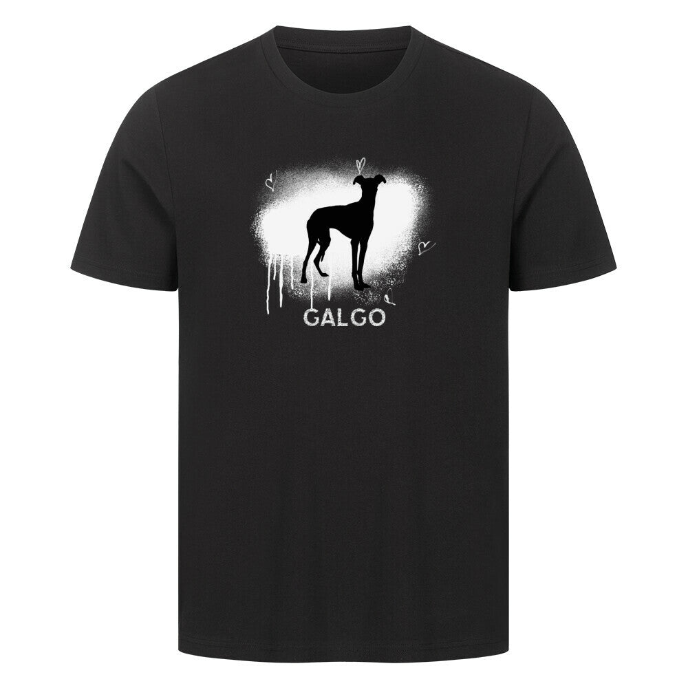 Premium T-Shirt "Galgo - Brush" Schwarz – hunde-shirt.de