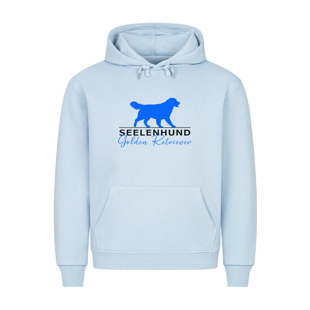Premium Hoodie "Golden Retriever - Seelenhund" Babyblau – hunde-shirt.de