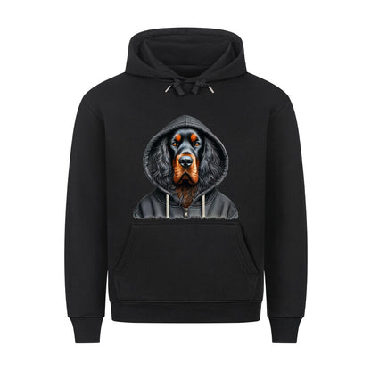 Premium Hoodie "Gordon Setter - Hooded" Schwarz – hunde-shirt.de