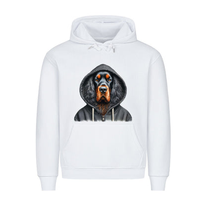 Premium Hoodie "Gordon Setter - Hooded" Weiß – hunde-shirt.de