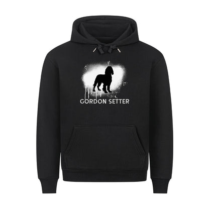 Premium Hoodie "Gordon Setter - Seelenhund" Schwarz – hunde-shirt.de