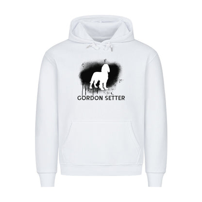 Premium Hoodie "Gordon Setter - Seelenhund" Weiß – hunde-shirt.de