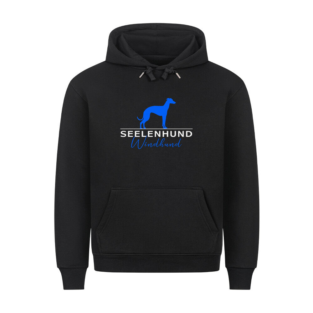 Premium Hoodie "Windhund - Seelenhund" Schwarz – hunde-shirt.de