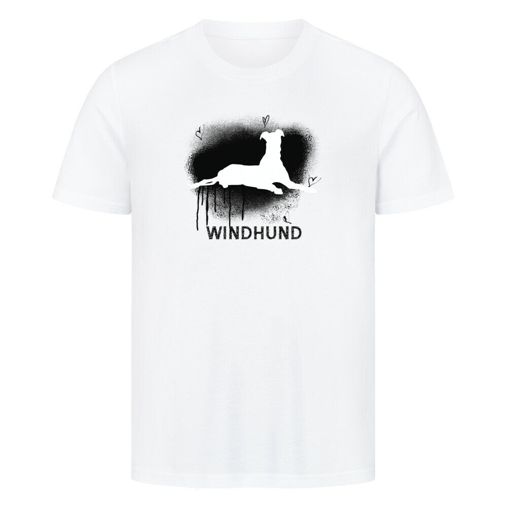 Premium T-Shirt "Windhund - Brush" Weiß – hunde-shirt.de
