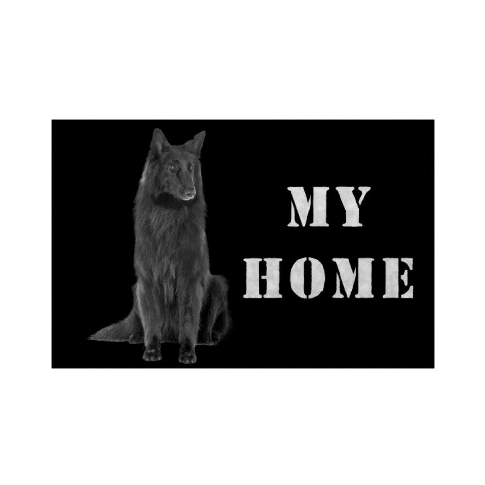 Fußmatte "Groenendael - MY HOME" Weiß – hunde-shirt.de