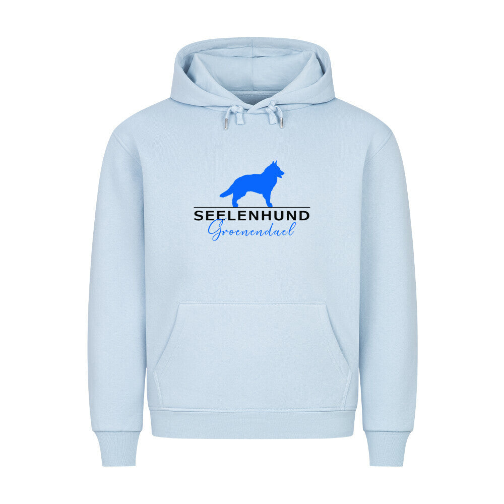 Premium Hoodie "Groenendael - Seelenhund" Babyblau – hunde-shirt.de