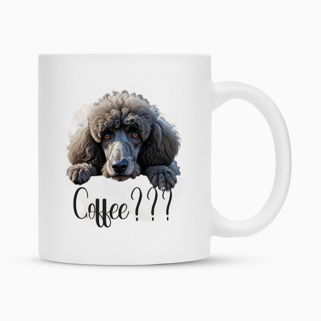Tasse "Großpudel / Königspudel - Coffee???" Weiß – hunde-shirt.de