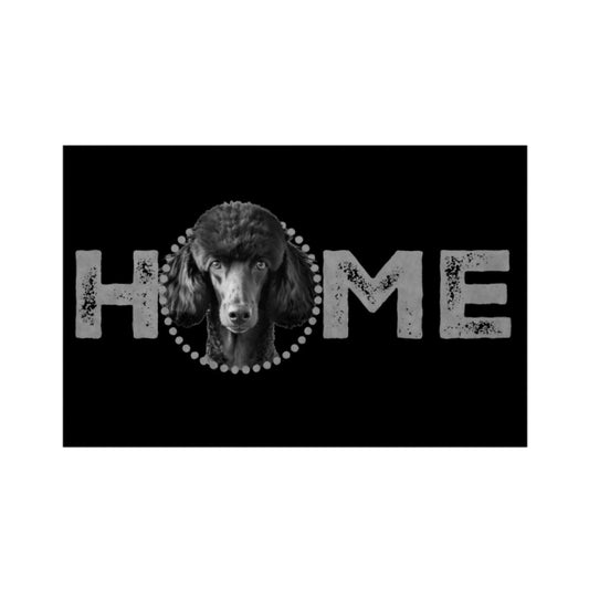 Fußmatte "Großpudel / Königspudel - HOME-Edition" Weiß – hunde-shirt.de