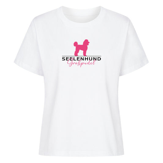 Premium Damen-Shirt Women "Großpudel - Seelenhund" Weiß – hunde-shirt.de