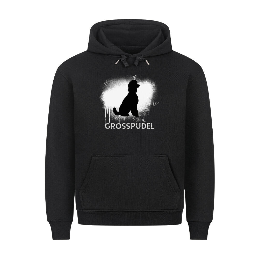Premium Hoodie "Großpudel - Brush" Schwarz – hunde-shirt.de