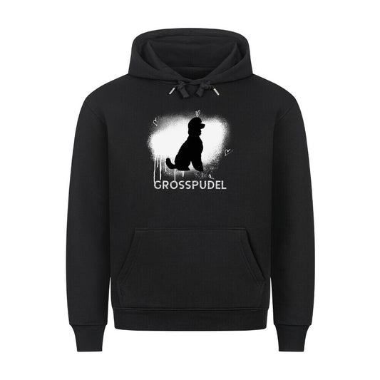 Premium Hoodie "Großpudel - Brush" Schwarz – hunde-shirt.de