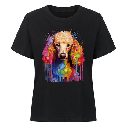Premium Damen-Shirt "Großpudel - Paint" Schwarz – hunde-shirt.de