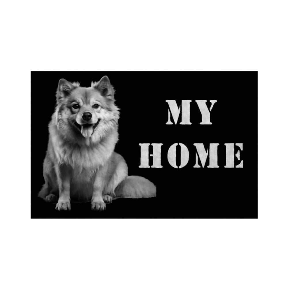 Fußmatte "Großspitz - MY HOME" Weiß – hunde-shirt.de