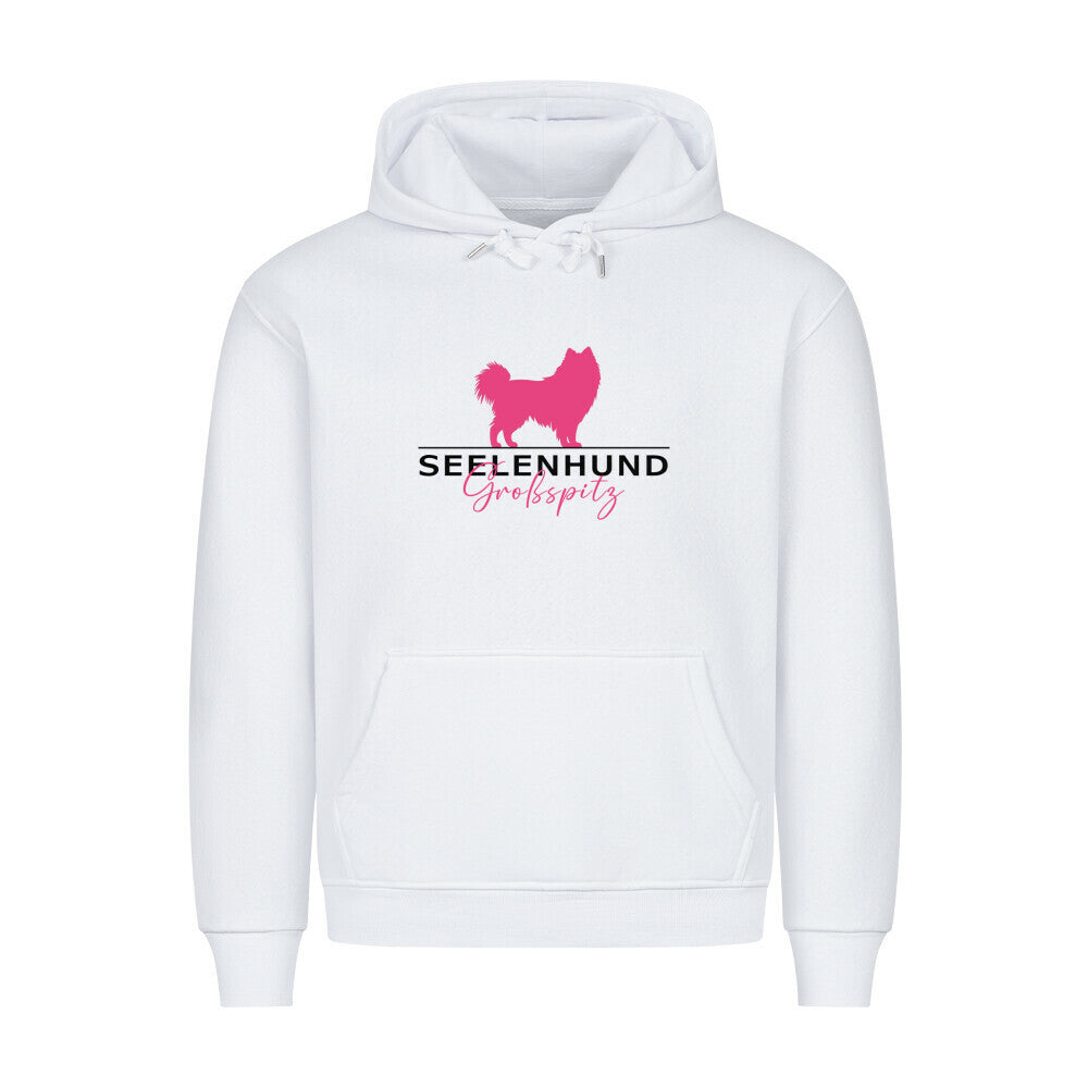Premium Hoodie "Großspitz - Seelenhund" Weiß – hunde-shirt.de
