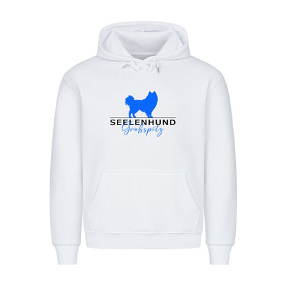 Premium Hoodie "Großspitz - Seelenhund" Weiß – hunde-shirt.de