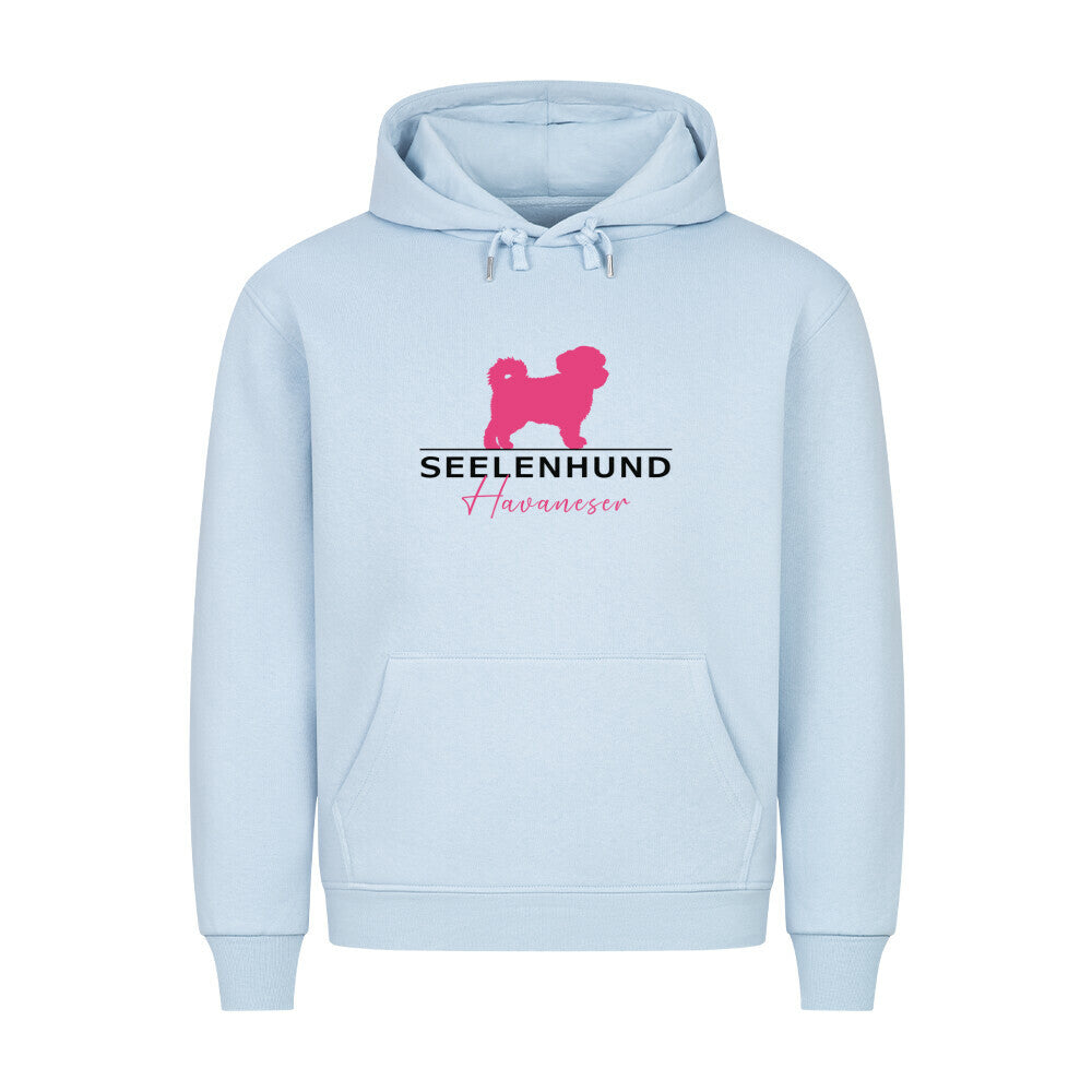 Premium Hoodie "Havaneser - Seelenhund" Babyblau – hunde-shirt.de