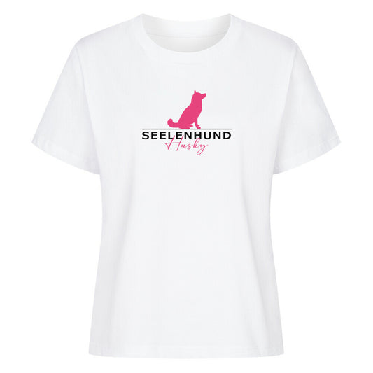 Premium Damen-Shirt "Husky - Seelenhund" Weiß – hunde-shirt.de