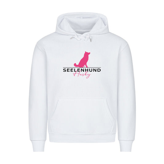 Premium Hoodie "Husky - Seelenhund" Weiß – hunde-shirt.de