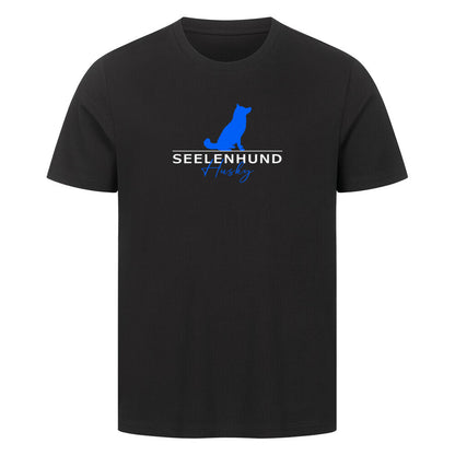 Premium T-Shirt "Husky - Seelenhund" Schwarz – hunde-shirt.de