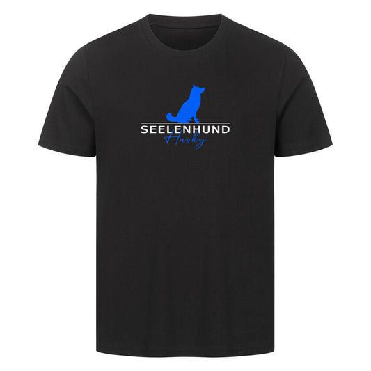 Premium T-Shirt "Husky - Seelenhund" Schwarz – hunde-shirt.de