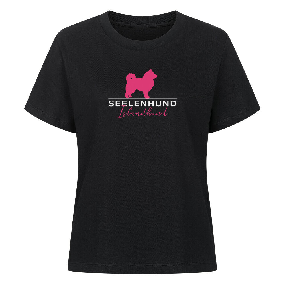 Premium Damen-Shirt "Islandhund - Seelenhund" Schwarz – hunde-shirt.de