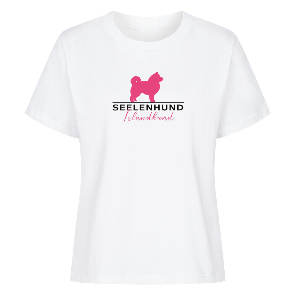Premium Damen-Shirt "Islandhund - Seelenhund" Weiß – hunde-shirt.de
