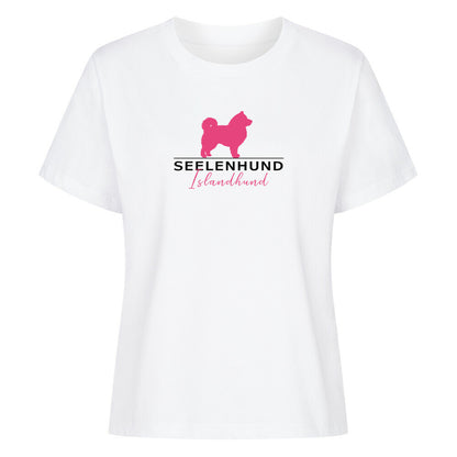 Premium Damen-Shirt "Islandhund - Seelenhund" Weiß – hunde-shirt.de