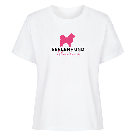 Premium Damen-Shirt "Islandhund - Seelenhund" Weiß – hunde-shirt.de