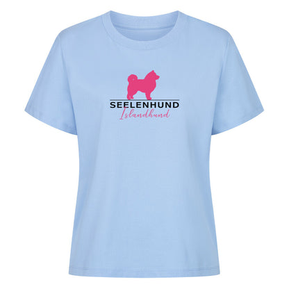 Premium Damen-Shirt "Islandhund - Seelenhund" Sky Blue – hunde-shirt.de