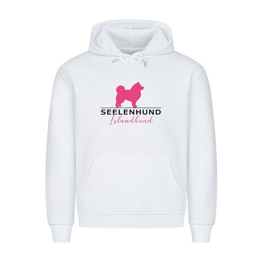Premium Hoodie "Islandhund - Seelenhund" Weiß – hunde-shirt.de