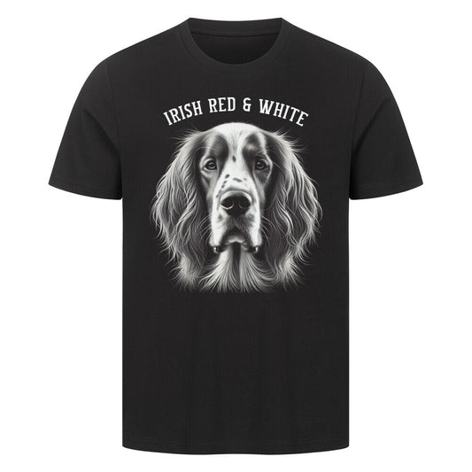 Premium T-Shirt "Irish Red & White - Pure" Schwarz – hunde-shirt.de