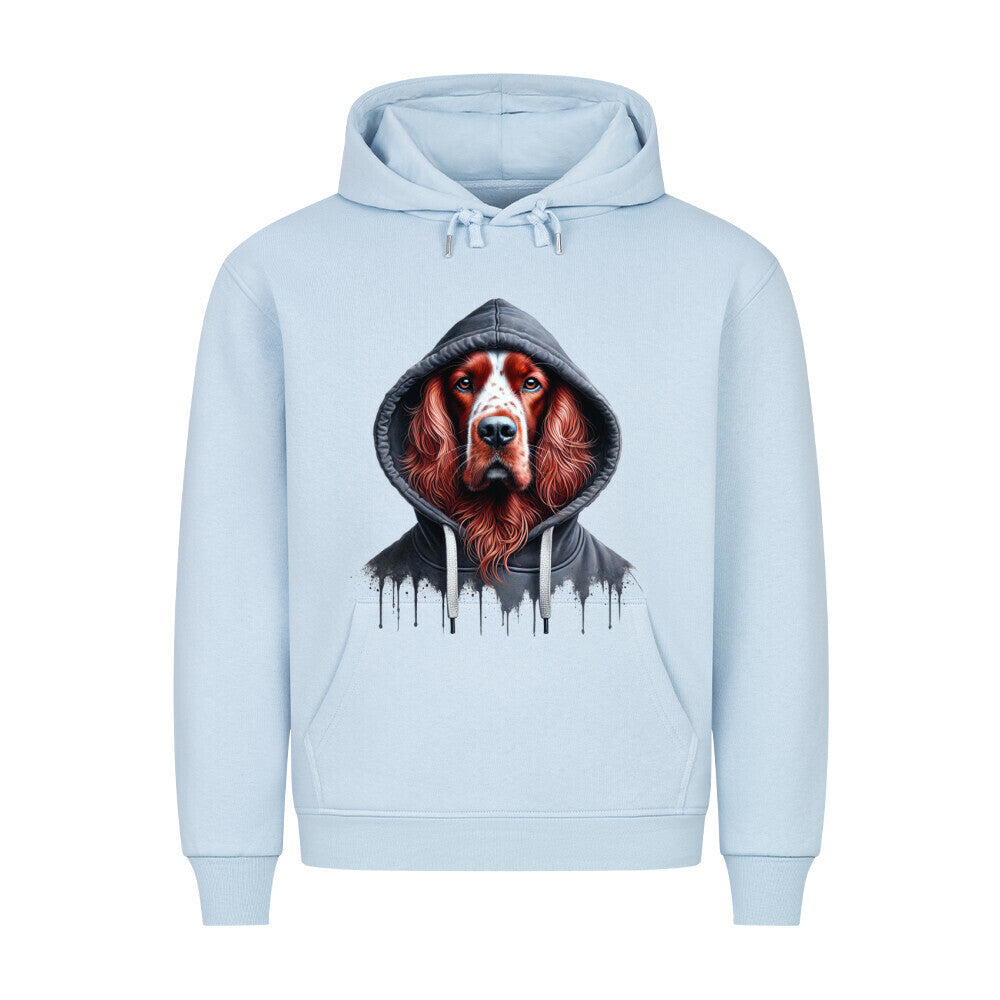 Premium Hoodie "Irish Red & White - Hooded" Babyblau – hunde-shirt.de