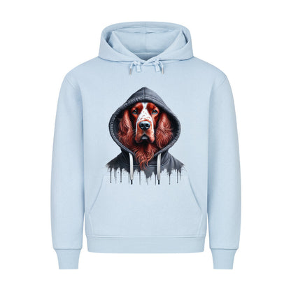 Premium Hoodie "Irish Red & White - Hooded" Babyblau – hunde-shirt.de