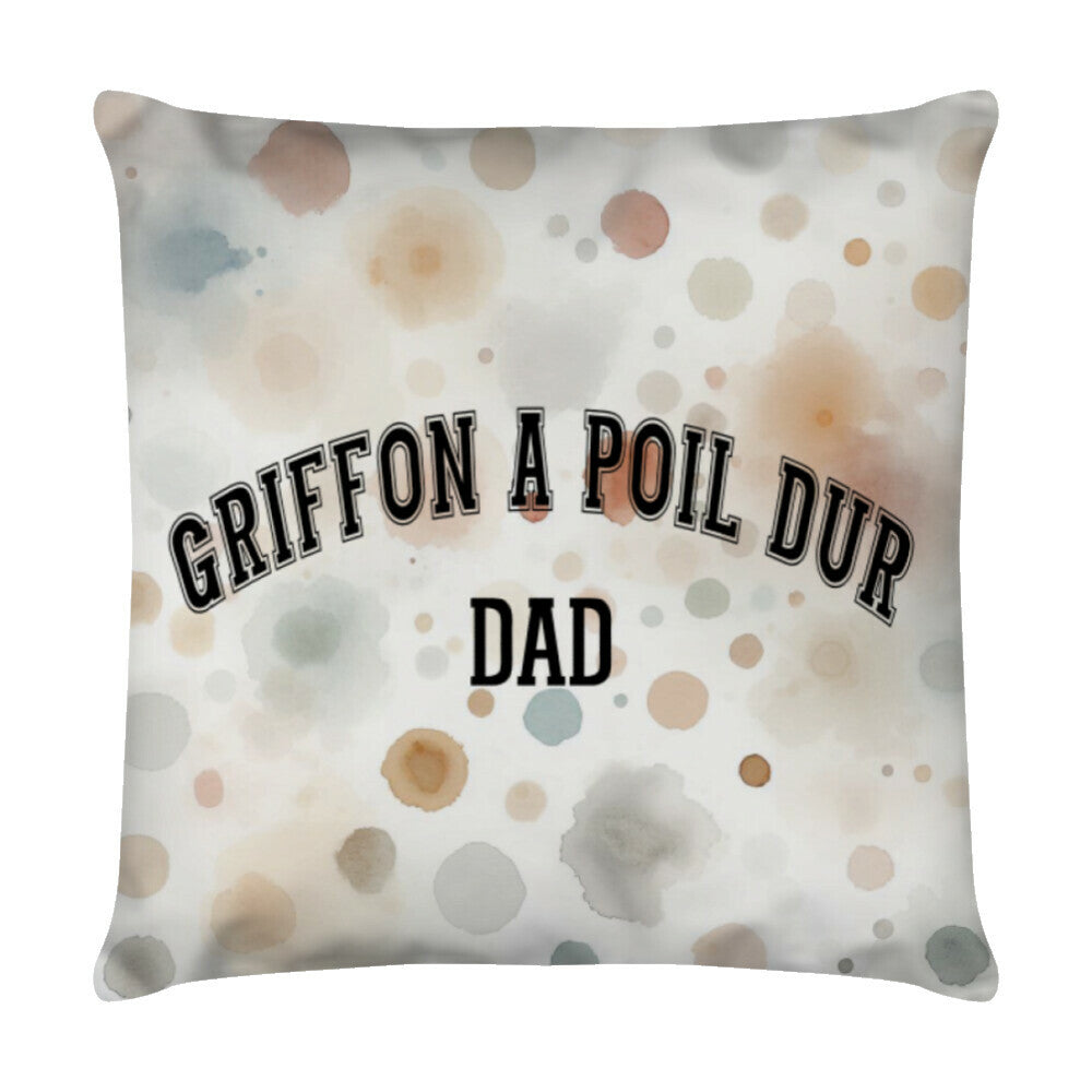Kissen "Griffon Korthals - Origin DAD" Weiß – hunde-shirt.de