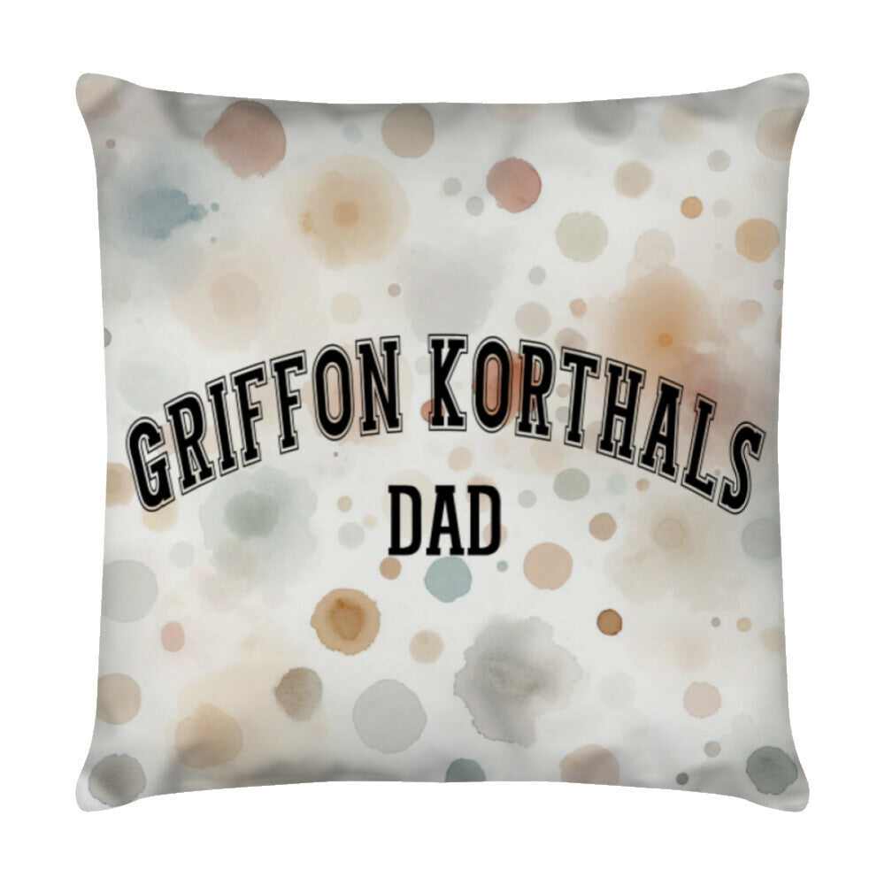 Kissen "Griffon Korthals - DAD" Weiß – hunde-shirt.de