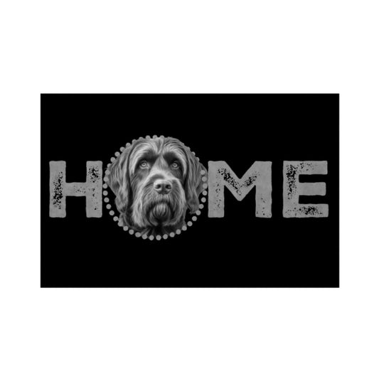 Fußmatte "Griffon Korthals - HOME-Edition" Weiß – hunde-shirt.de