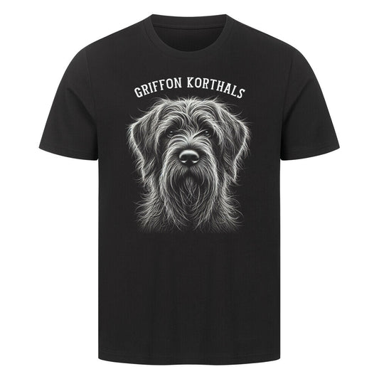 Premium T-Shirt "Griffon Korthals - Pure" Schwarz – hunde-shirt.de