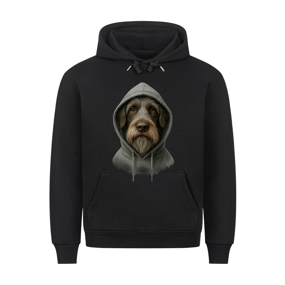 Premium Hoodie "Griffon Korthals - Hooded" Schwarz – hunde-shirt.de