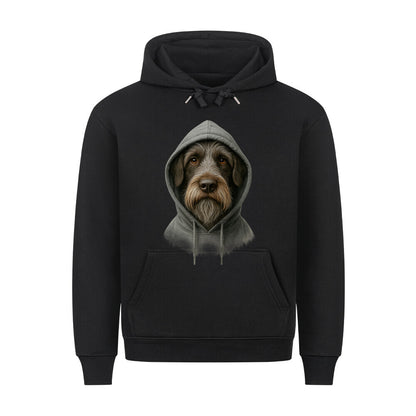 Premium Hoodie "Griffon Korthals - Hooded" Schwarz – hunde-shirt.de