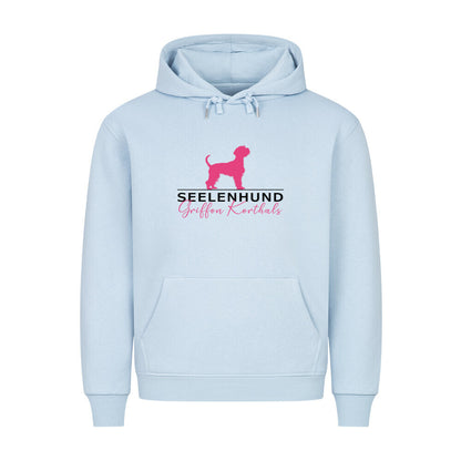 Premium Hoodie "Griffon Korthals - Seelenhund" Babyblau – hunde-shirt.de