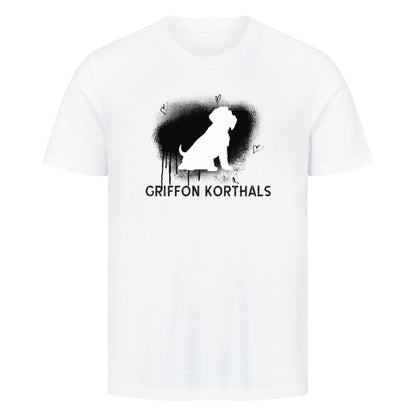 Premium T-Shirt "Griffon Korthals - Brush" Weiß – hunde-shirt.de