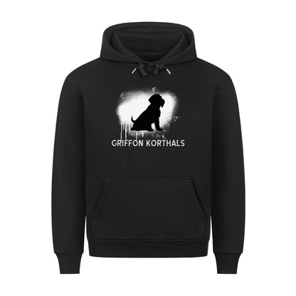 Premium Hoodie "Griffon Korthals - Brush" Schwarz – hunde-shirt.de