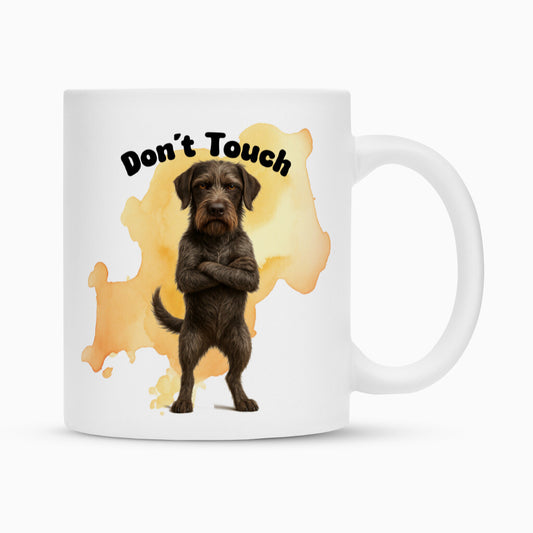 Tasse "Griffon Korthals - Don´t touch" Weiß – hunde-shirt.de