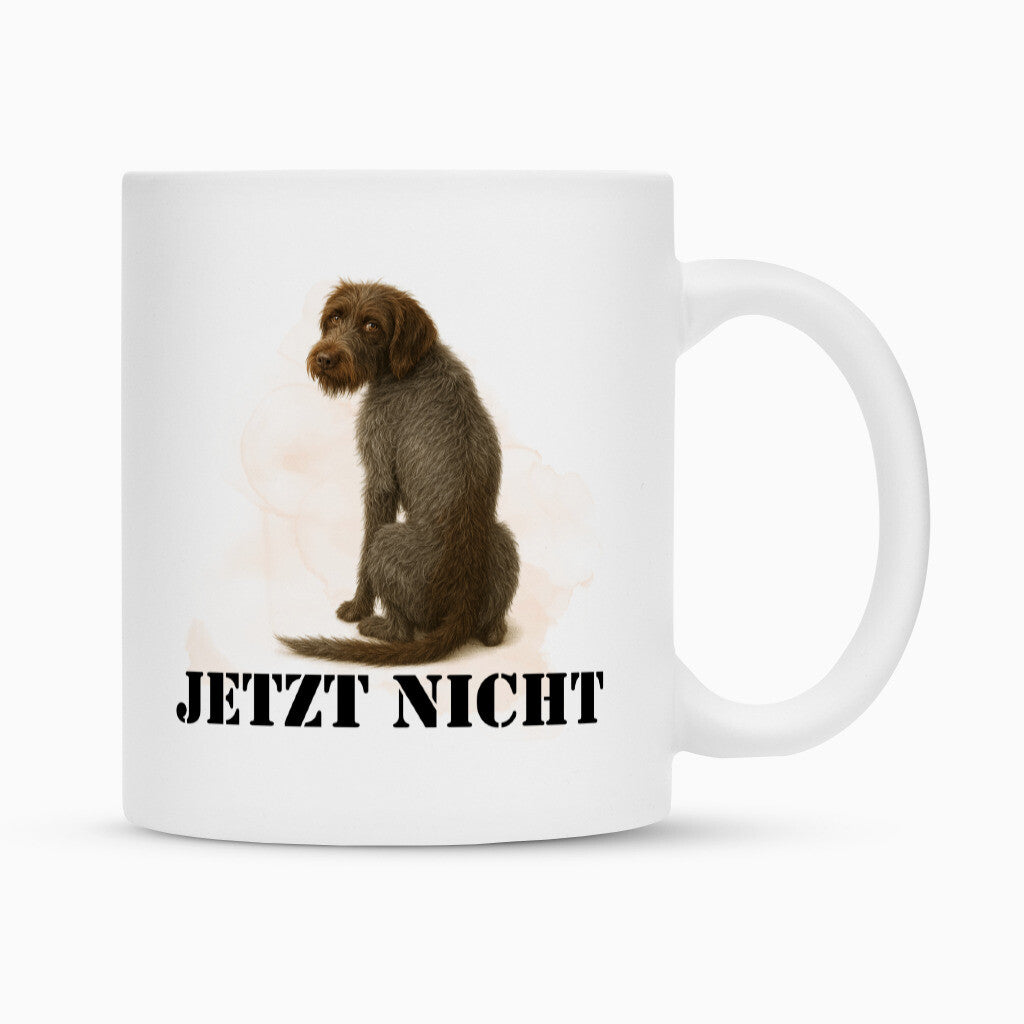 Tasse "Griffon Korthals - JETZT NICHT II" Weiß – hunde-shirt.de
