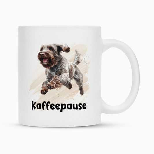 Tasse "Griffon Korthals - Kaffeepause" Weiß – hunde-shirt.de