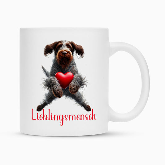 Tasse "Griffon Korthals - Lieblingsmensch" Weiß – hunde-shirt.de