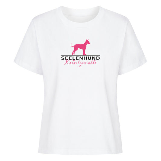 Premium Damen-Shirt "Xolo - Seelenhund" Weiß – hunde-shirt.de