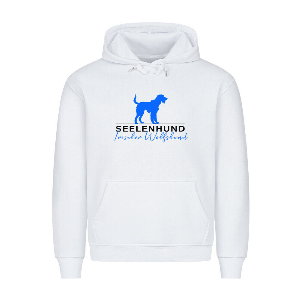 Premium Hoodie "Irischer Wolfshund - Seelenhund" Weiß – hunde-shirt.de