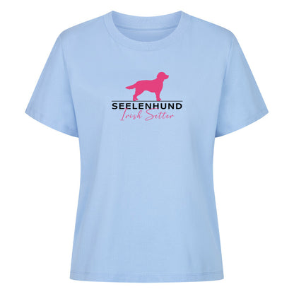 Premium Damen-Shirt "Irish Setter - Seelenhund" Sky Blue – hunde-shirt.de